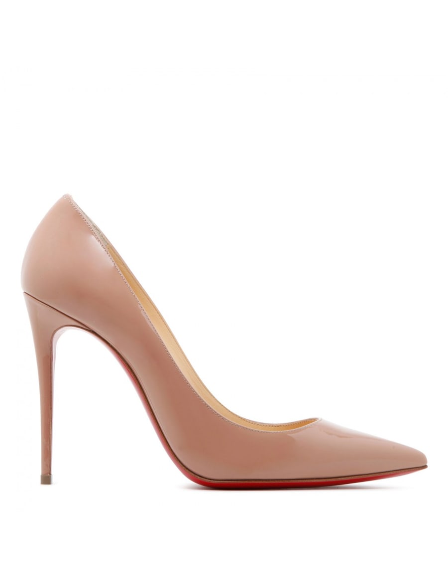 CHRISTIAN LOUBOUTIN Kate 100 nude patent pumps, view 2