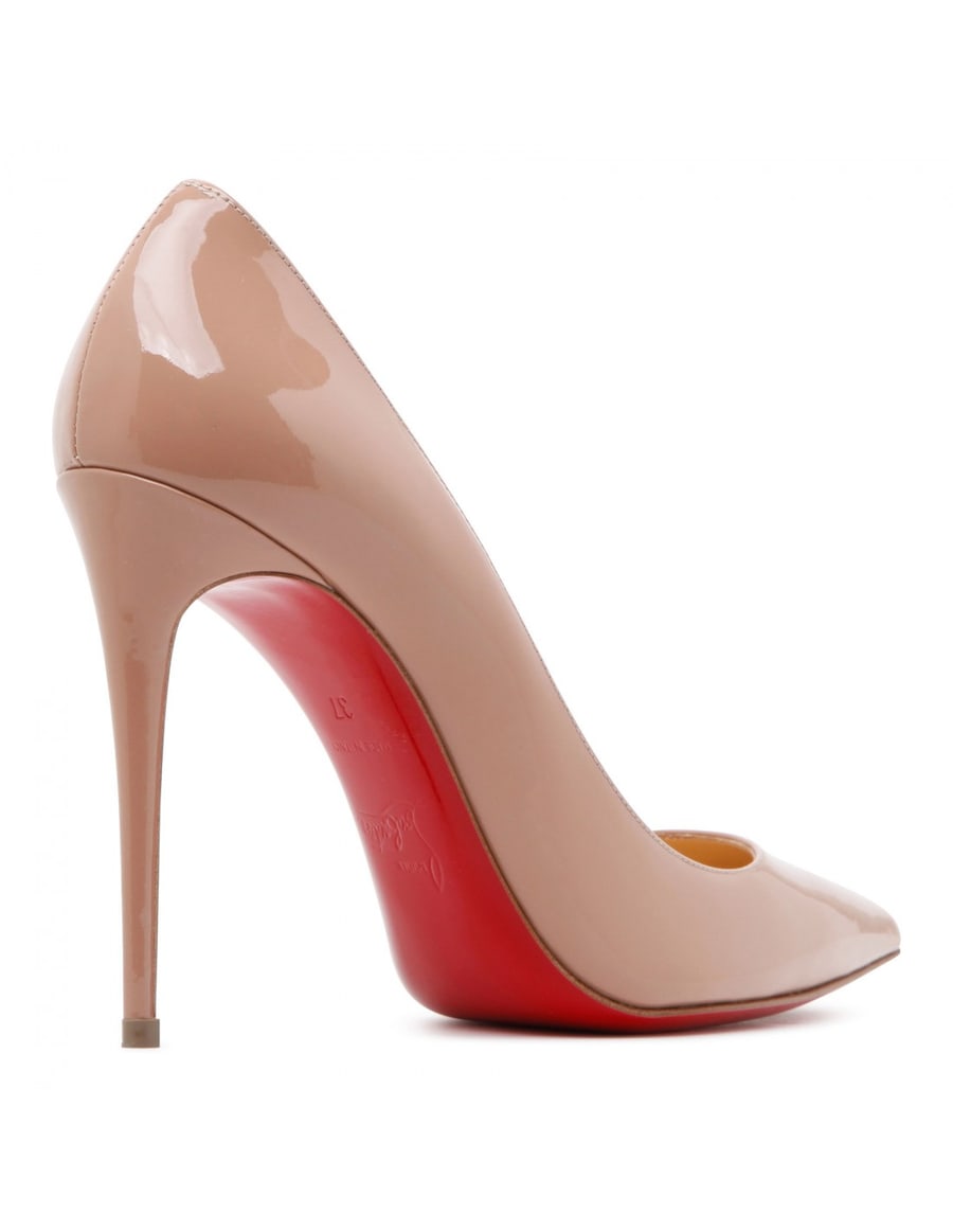 CHRISTIAN LOUBOUTIN Kate 100 nude patent pumps, view 4