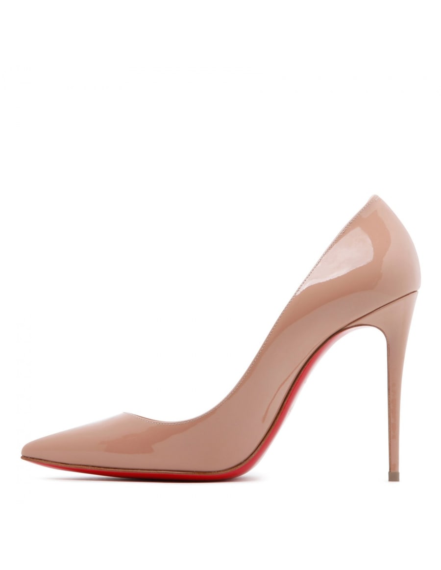 CHRISTIAN LOUBOUTIN Kate 100 nude patent pumps, view 5