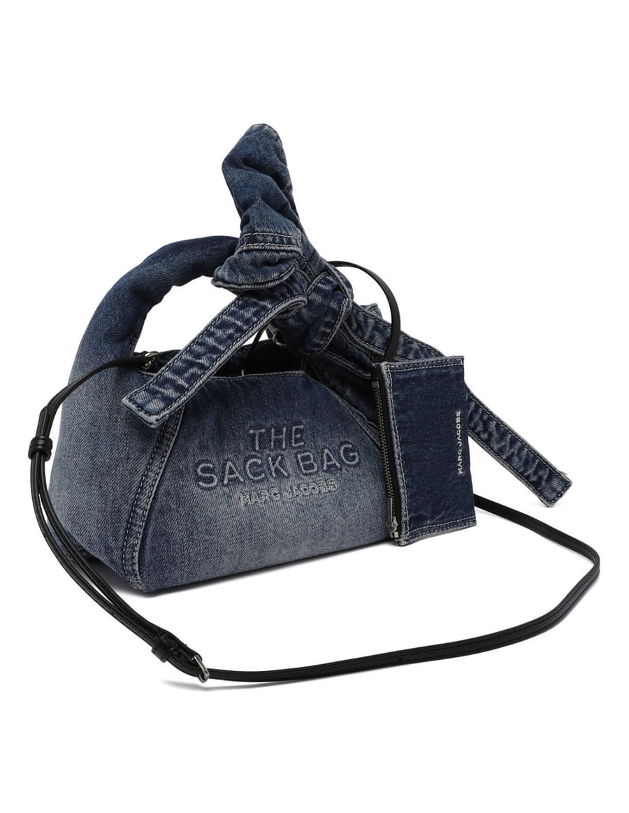 Marc Jacobs The Bow denim mini sack bag, view 3