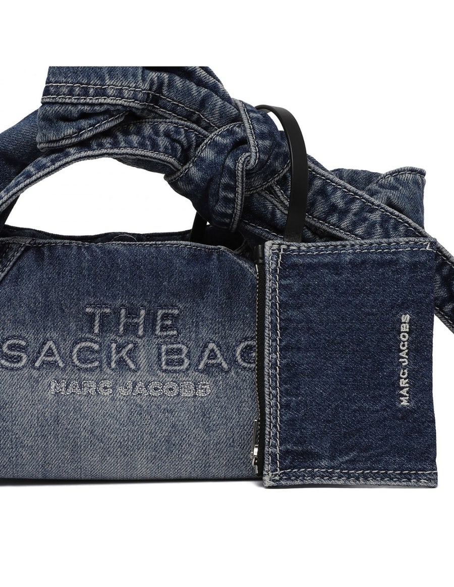 Marc Jacobs The Bow denim mini sack bag, view 5