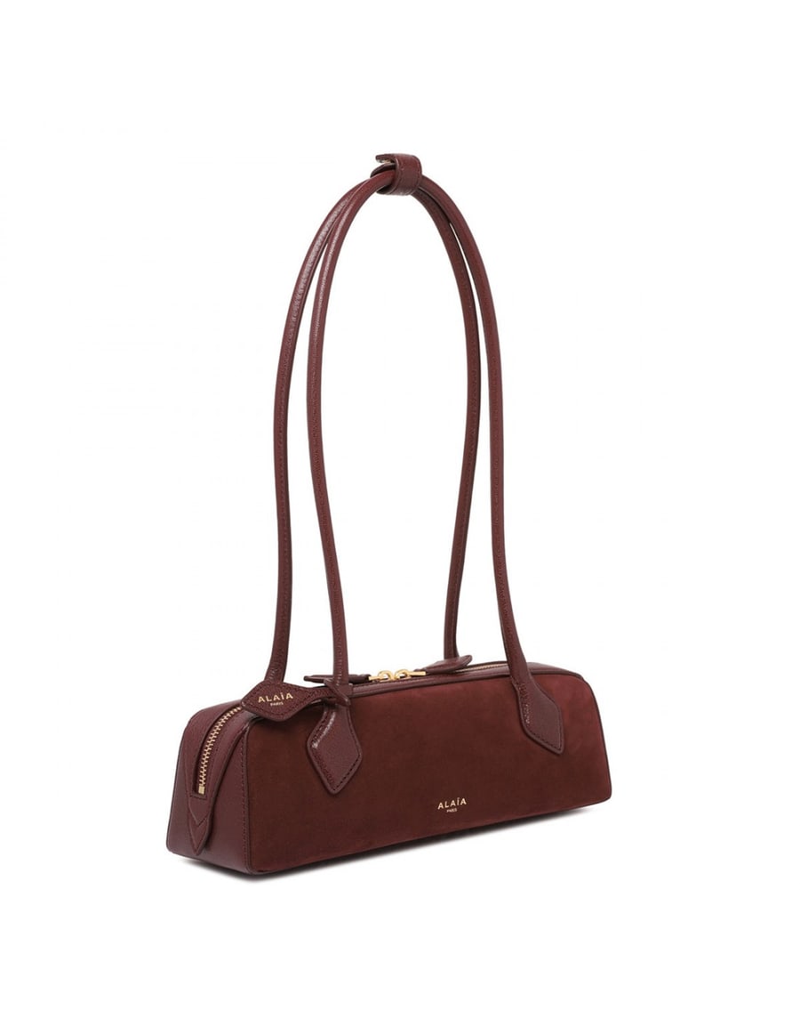 Alaïa Le Teckel small suede bag, view 3