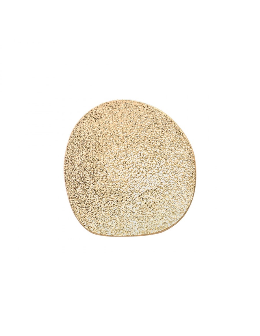 Brunello Cucinelli Gold hue silver disc earrings, view 3