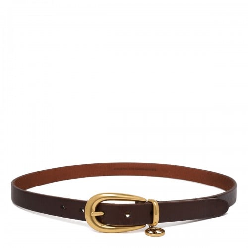 Saint Laurent Cassandre charm thin belt