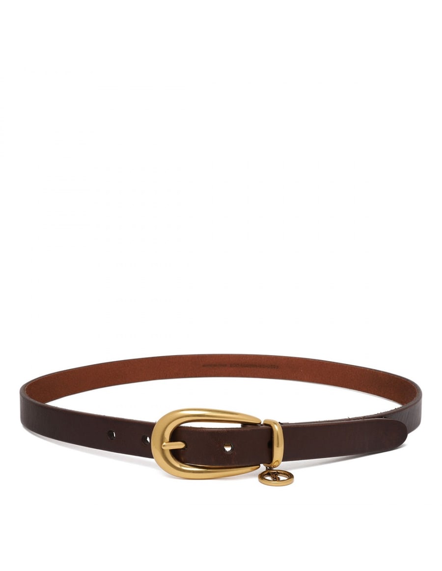 Saint Laurent Cassandre charm thin belt, view 2