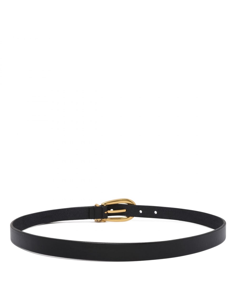 Saint Laurent Cassandre charm thin belt, view 3
