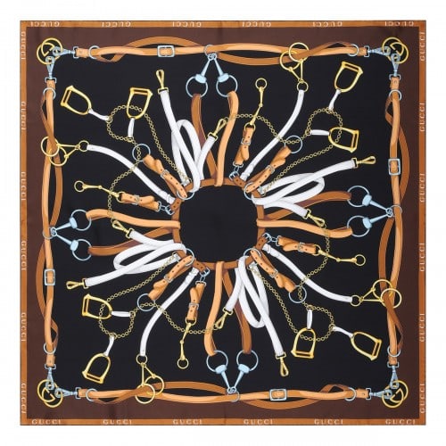 Gucci Interlocking G equestrian print carré