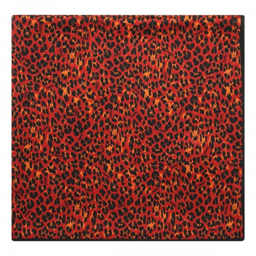 Saint Laurent Leopard silk square scarf