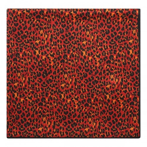 Saint Laurent Leopard silk square scarf