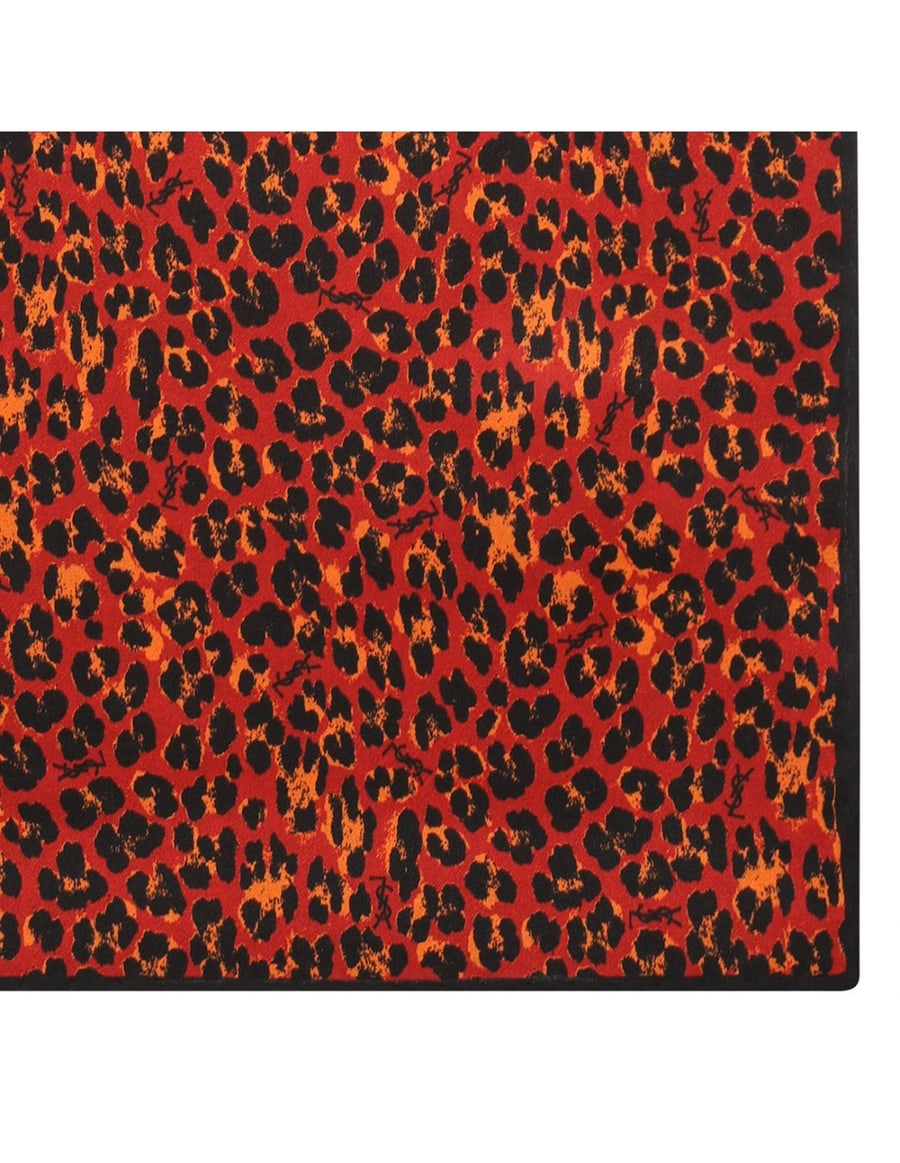 Saint Laurent Leopard silk square scarf, view 3