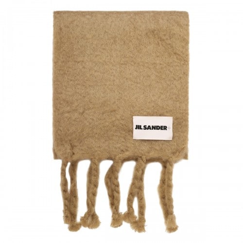 Jil Sander Wide wool blend scarf