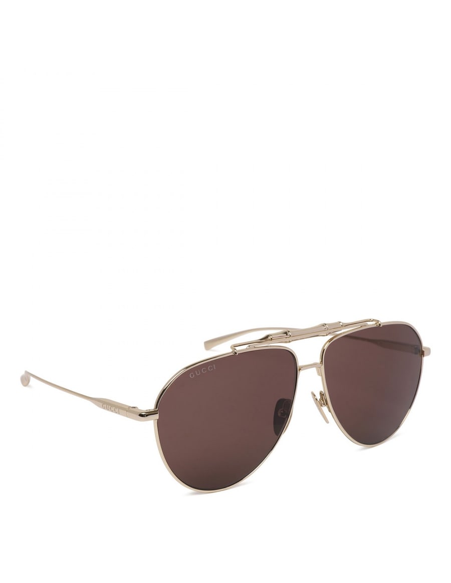 Gucci Pilot metal sunglasses, view 3
