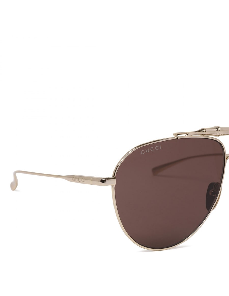 Gucci Pilot metal sunglasses, view 5