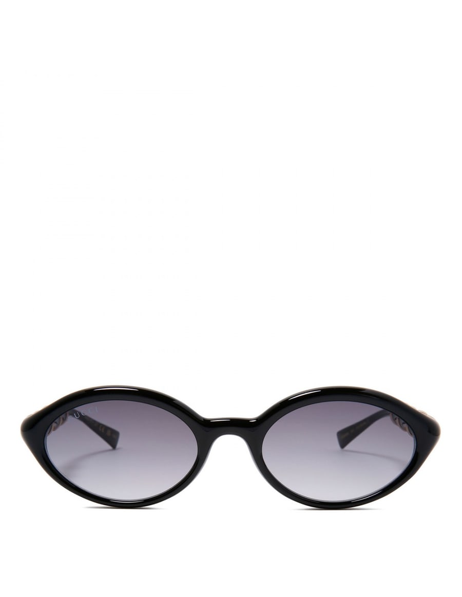 Gucci Black oval-frame sunglasses, view 2