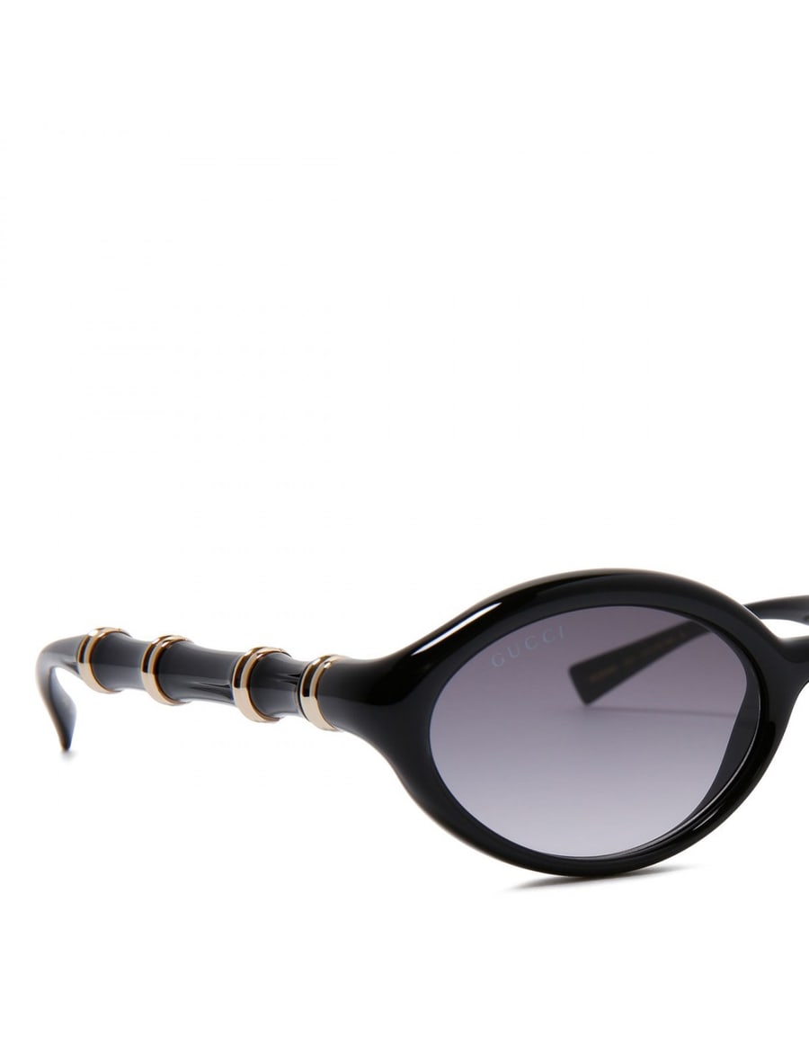 Gucci Black oval-frame sunglasses, view 5