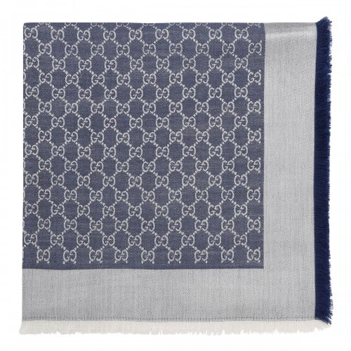 Gucci GG silk wool shawl