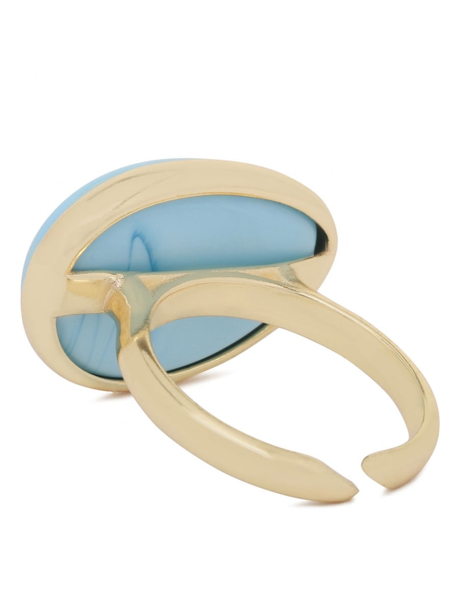 ALMALA Oval turquoise ring, view 3