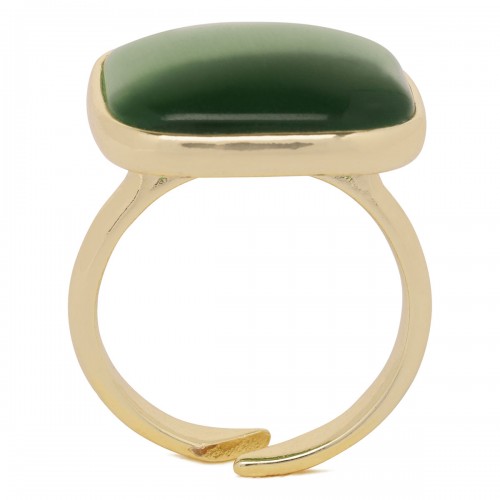 ALMALA Square green ring