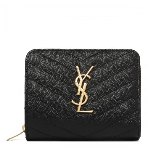 Saint Laurent Cassandre matelassé compact wallet