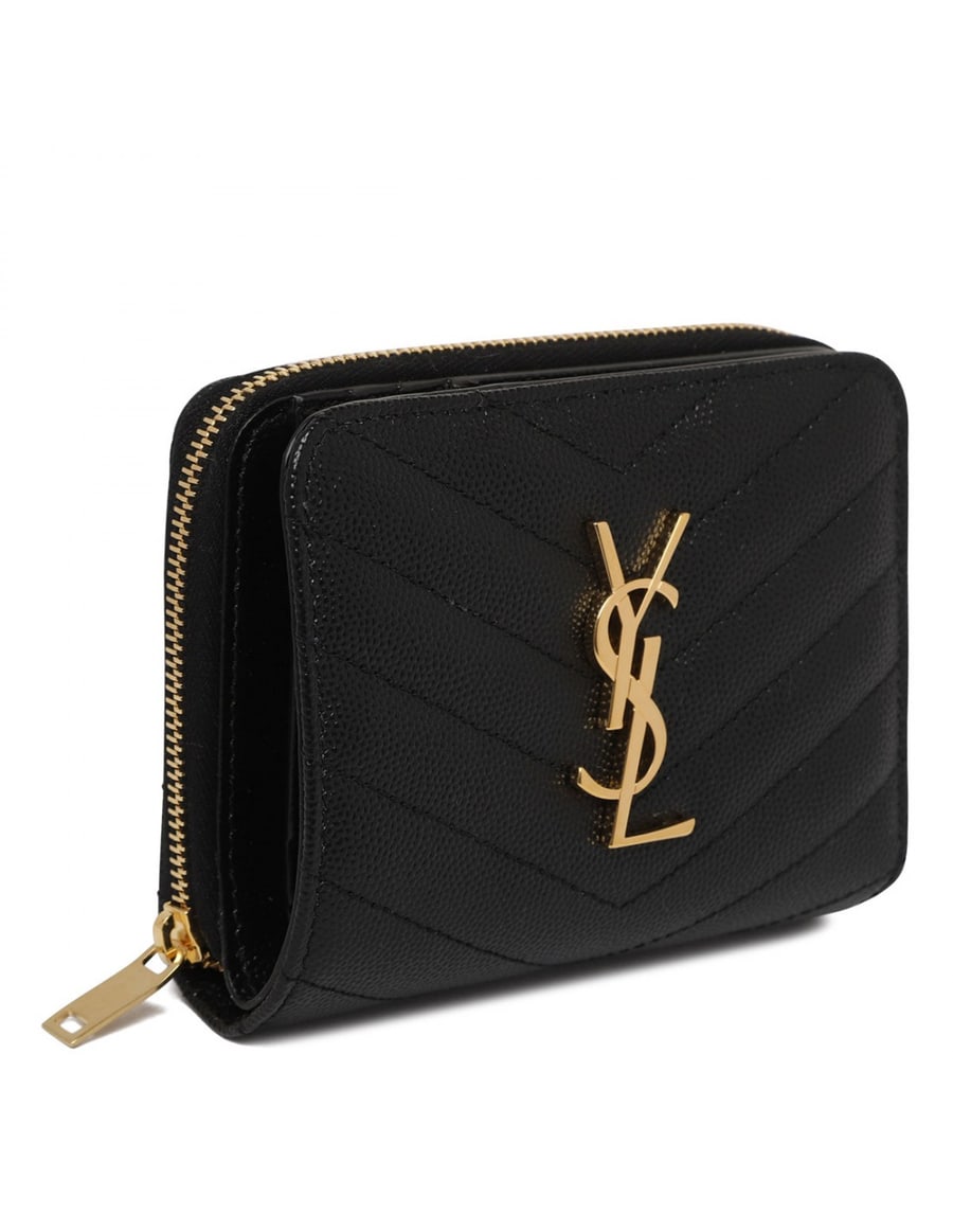 Saint Laurent Cassandre matelassé compact wallet, view 3