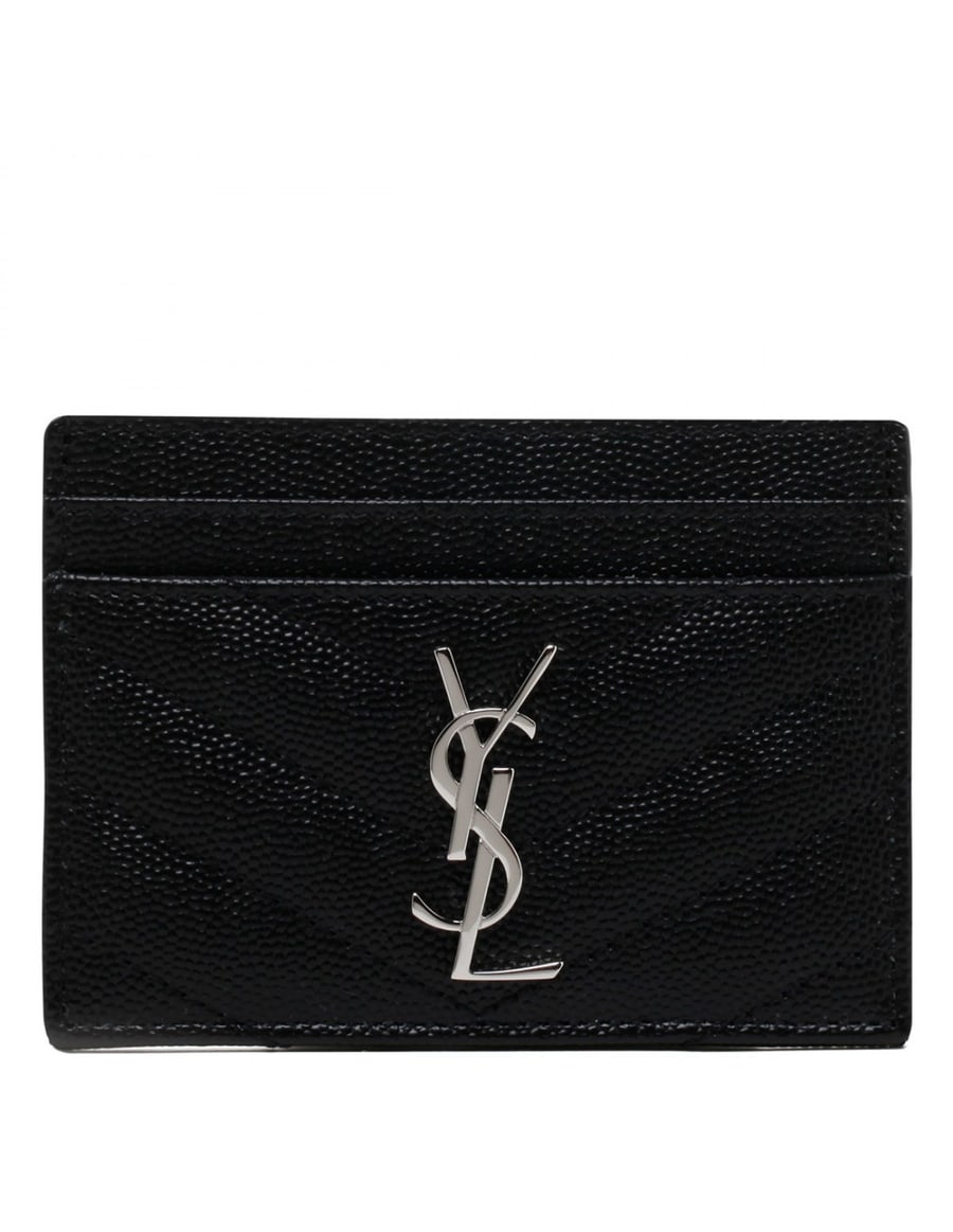 Saint Laurent Cassandre matelassé card case, view 2