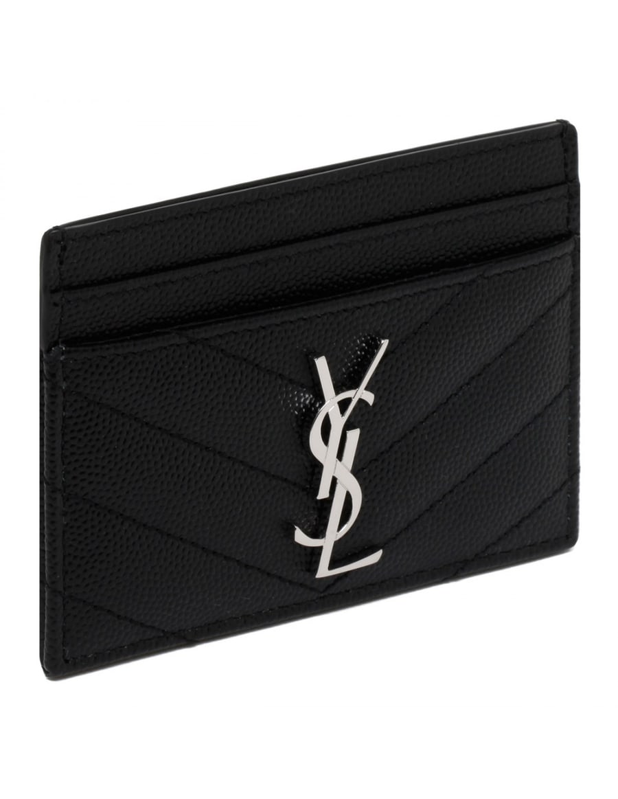 Saint Laurent Cassandre matelassé card case, view 3