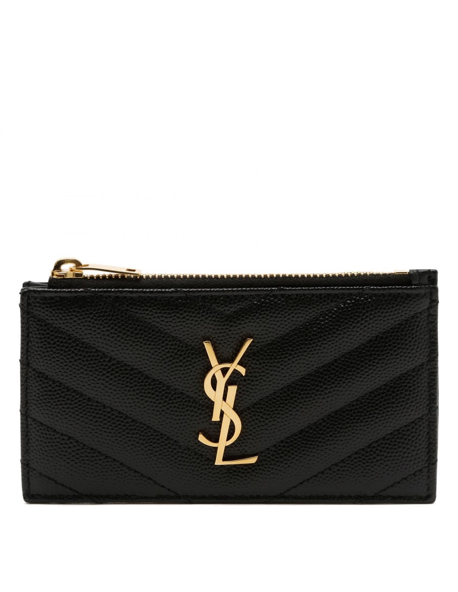 Saint Laurent Cassandre matelassé card case, view 2