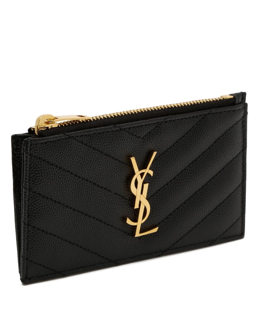 Saint Laurent Cassandre matelassé card case, view 4