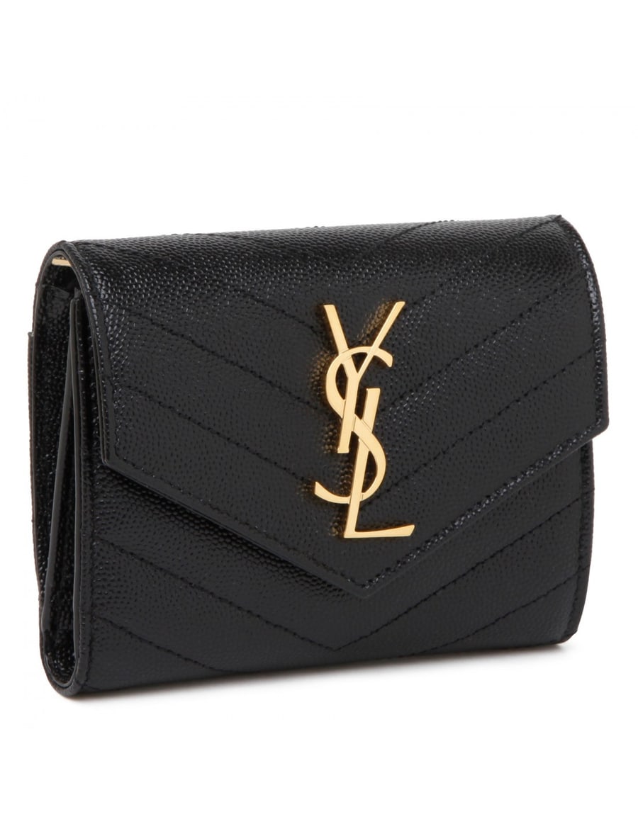 Saint Laurent Cassandre matelassé compact wallet, view 3