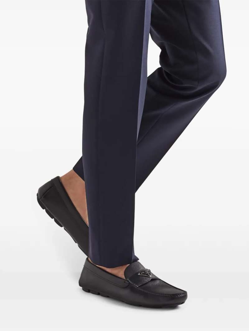 Prada Saffiano Leather Driver Loafers, view 3