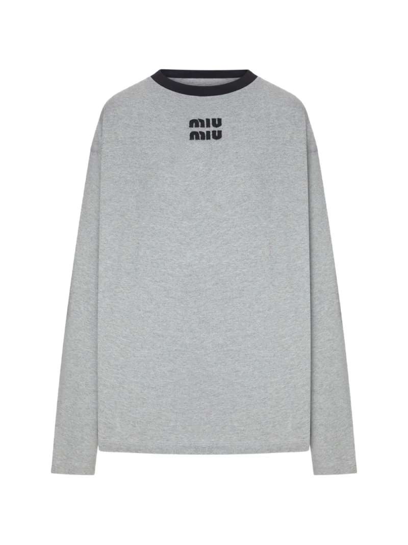 Miu Miu Jersey Roundneck Tee
