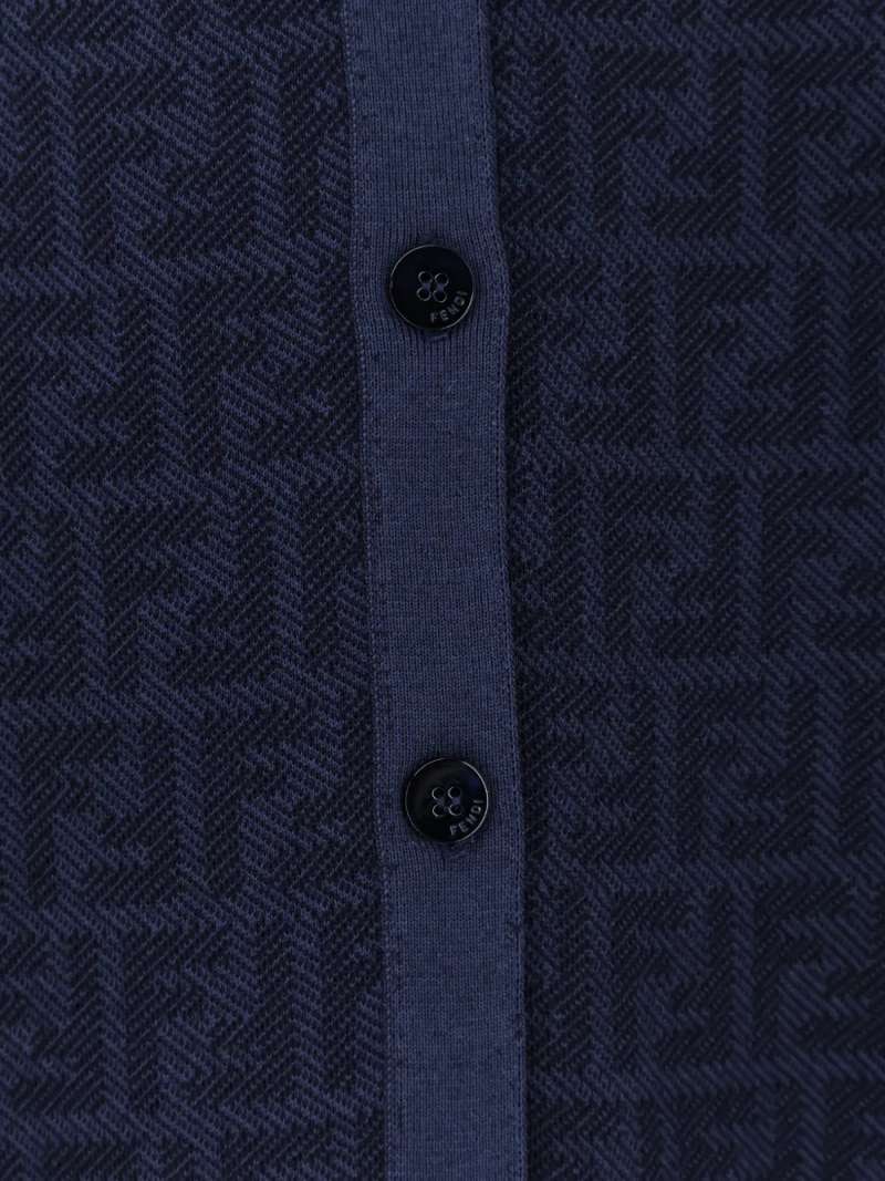 Fendi Ff Denim Cardigan, view 4