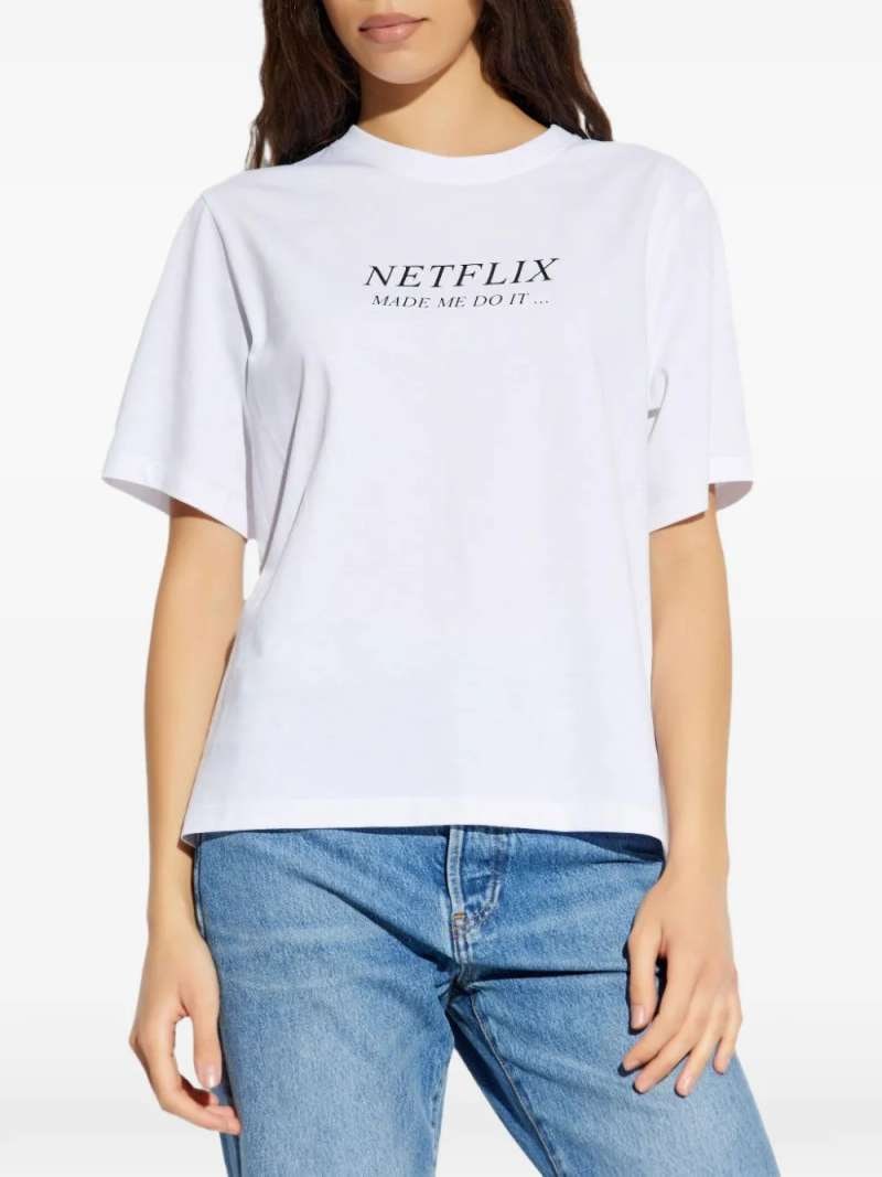 Victoria Beckham Slogan Tee, view 4