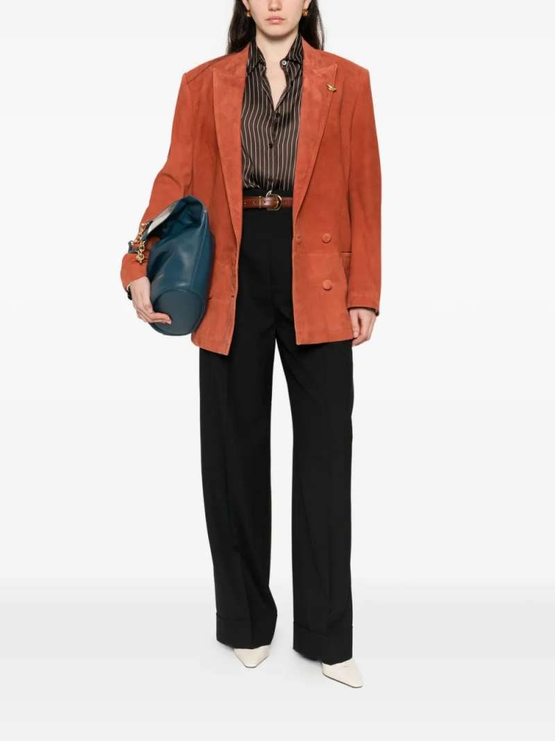 Alberta Ferretti Tropical Wool Pants, view 4