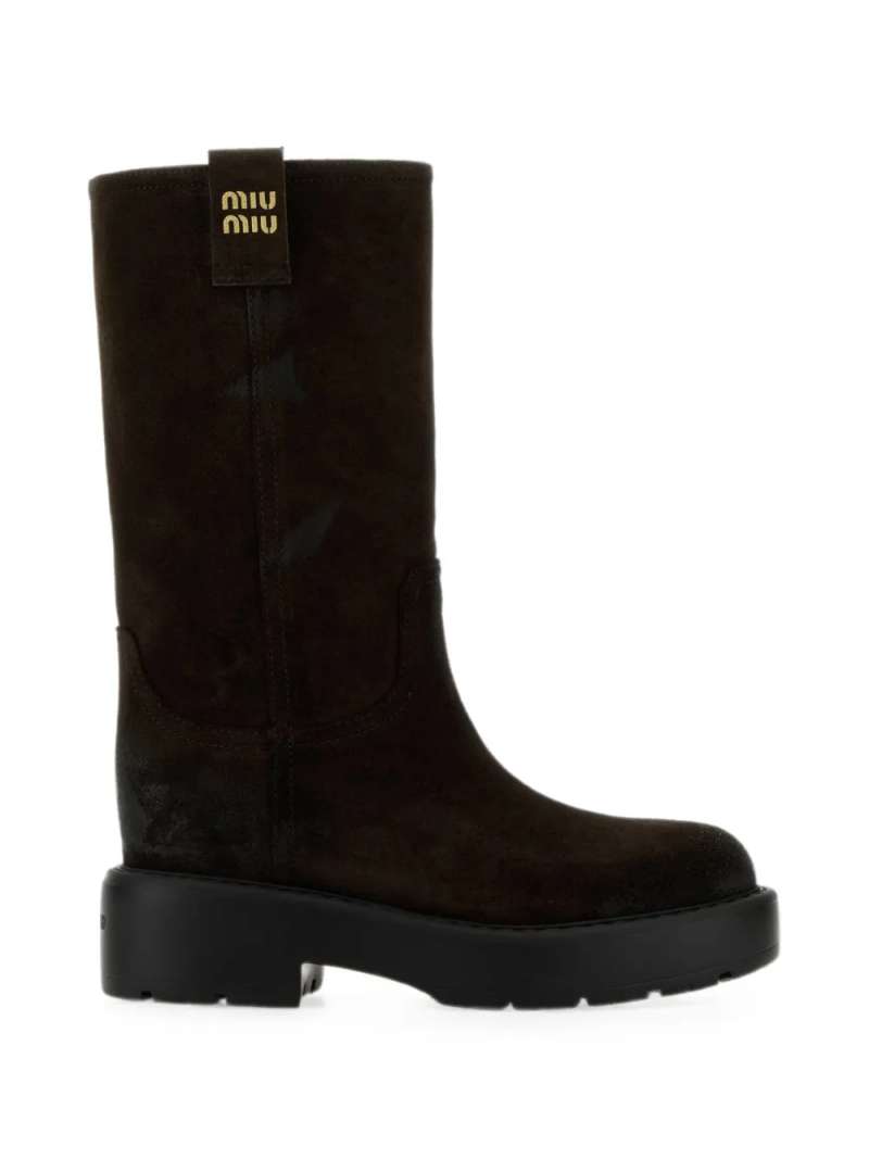 Miu Miu Suede Ankle Boots