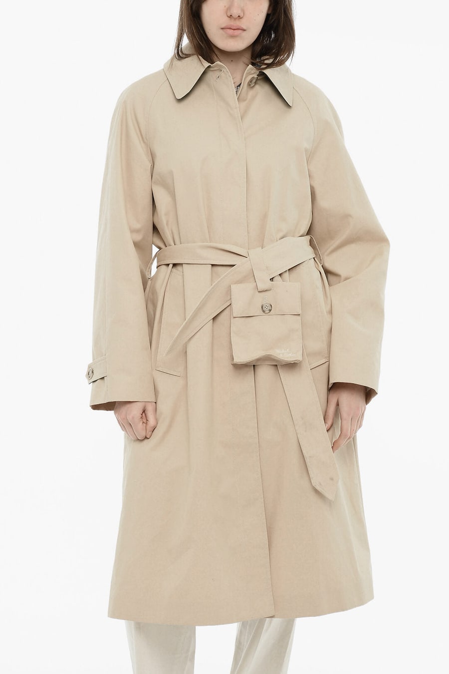 Woolrich 0125~Solid Lightweight Cotton Trench Coat