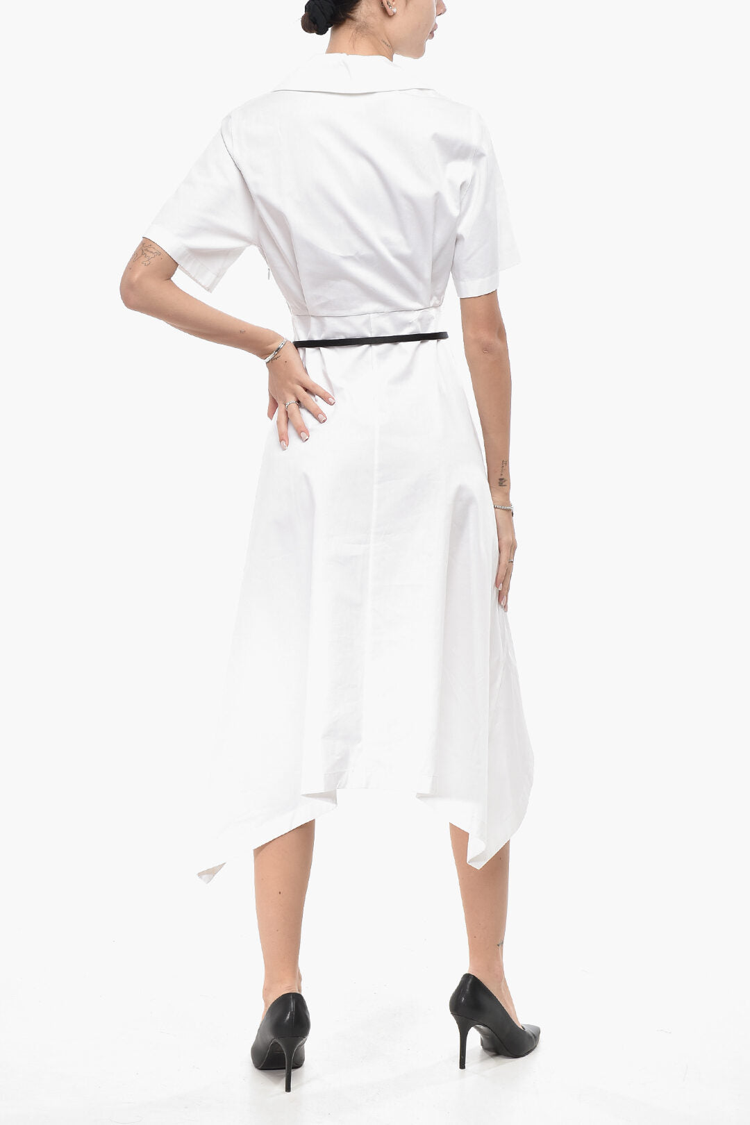 Givenchy 0130~DAY Cotton Poplin Shirt Dress With Belt, view 2