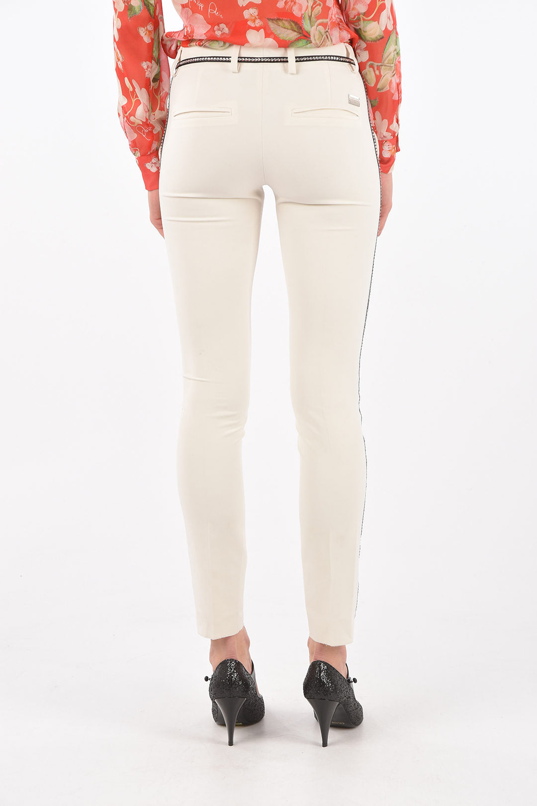 Philipp Plein 0150~4 Pocket TO LOOK Pants with Rhinestone Embellishment