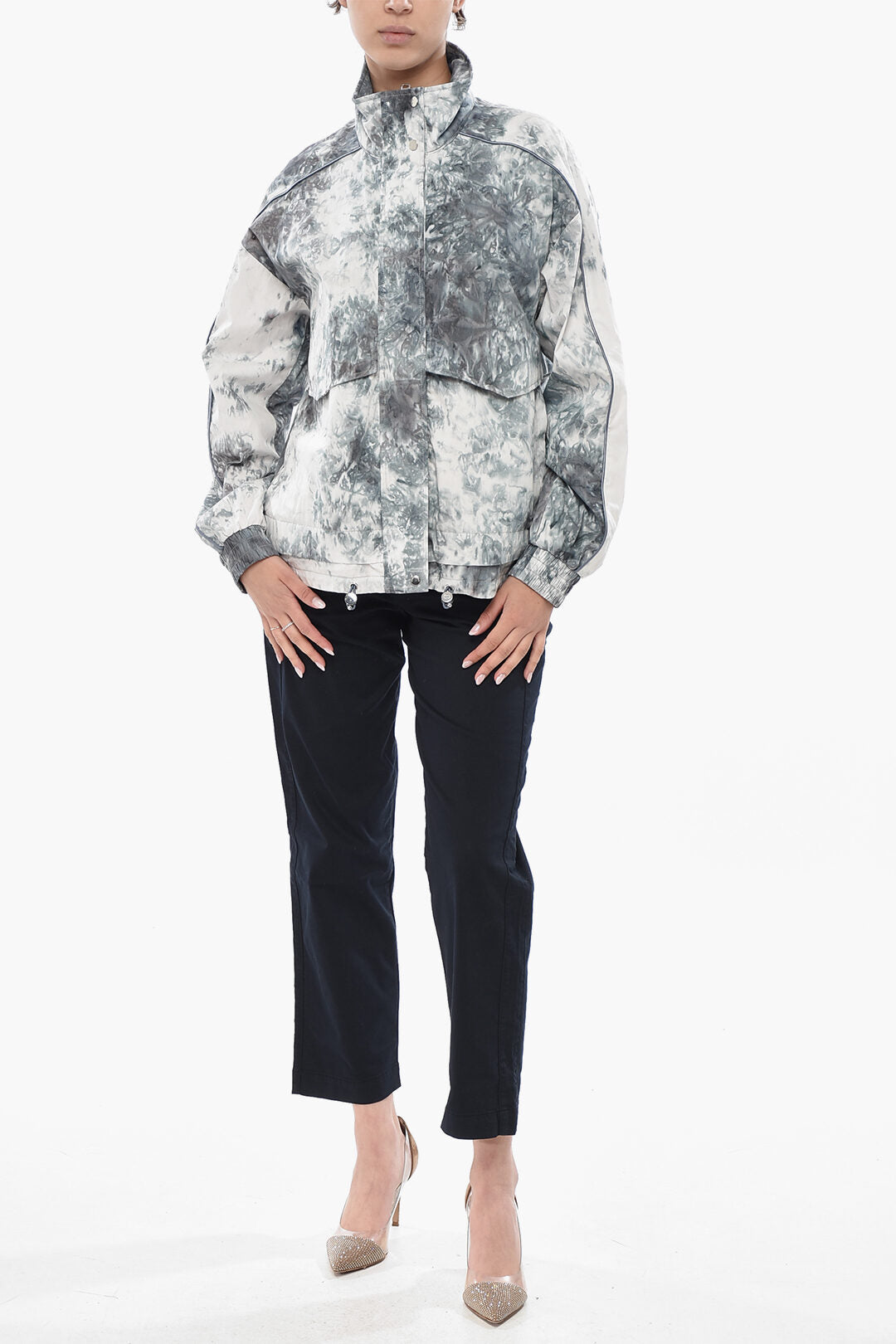 Woolrich 0170~Cotton Blend Jacket HAZLE with Tie-Dye Effect, view 2
