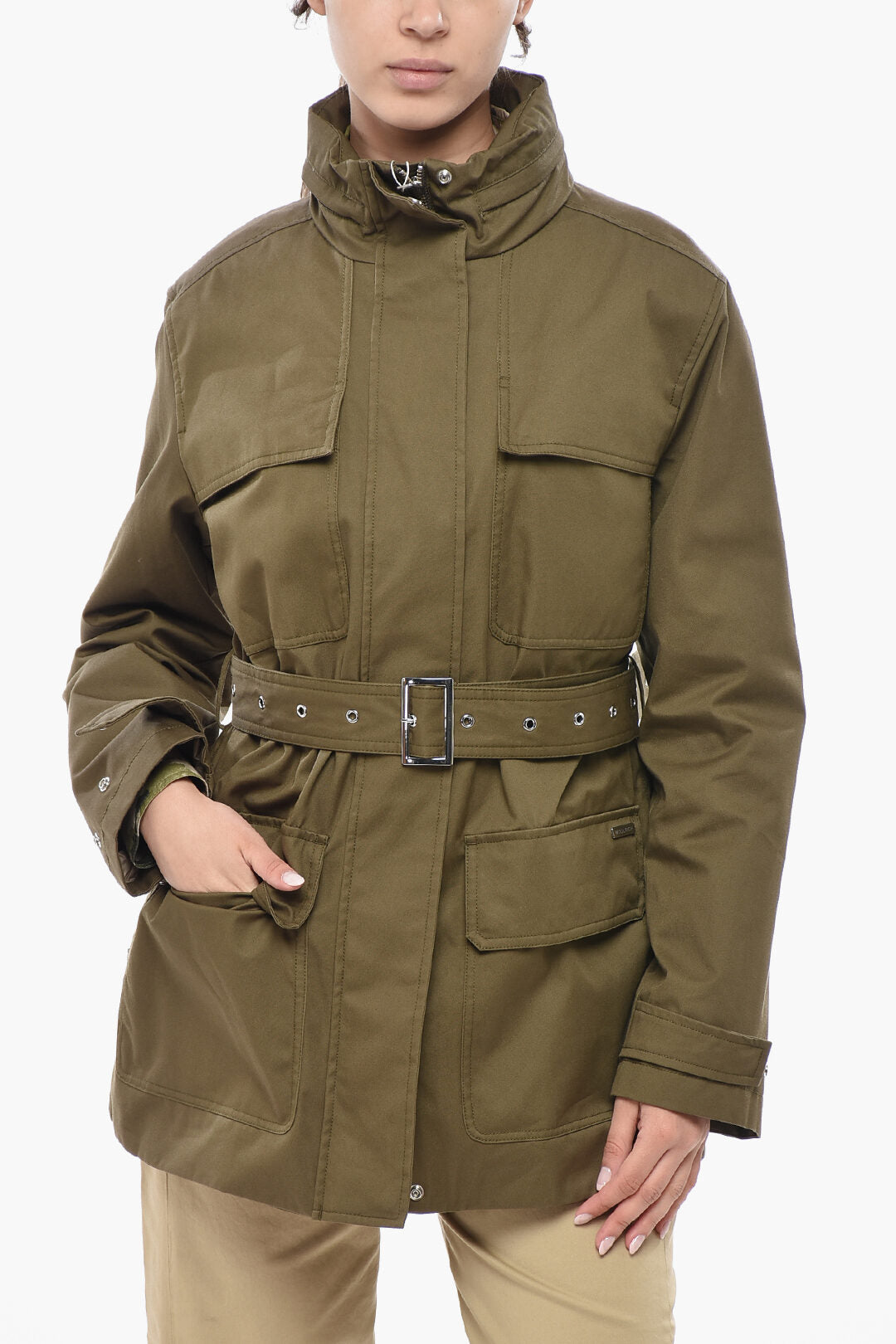 Woolrich 0201~Cotton Utility Jacket HAVICE with Belt