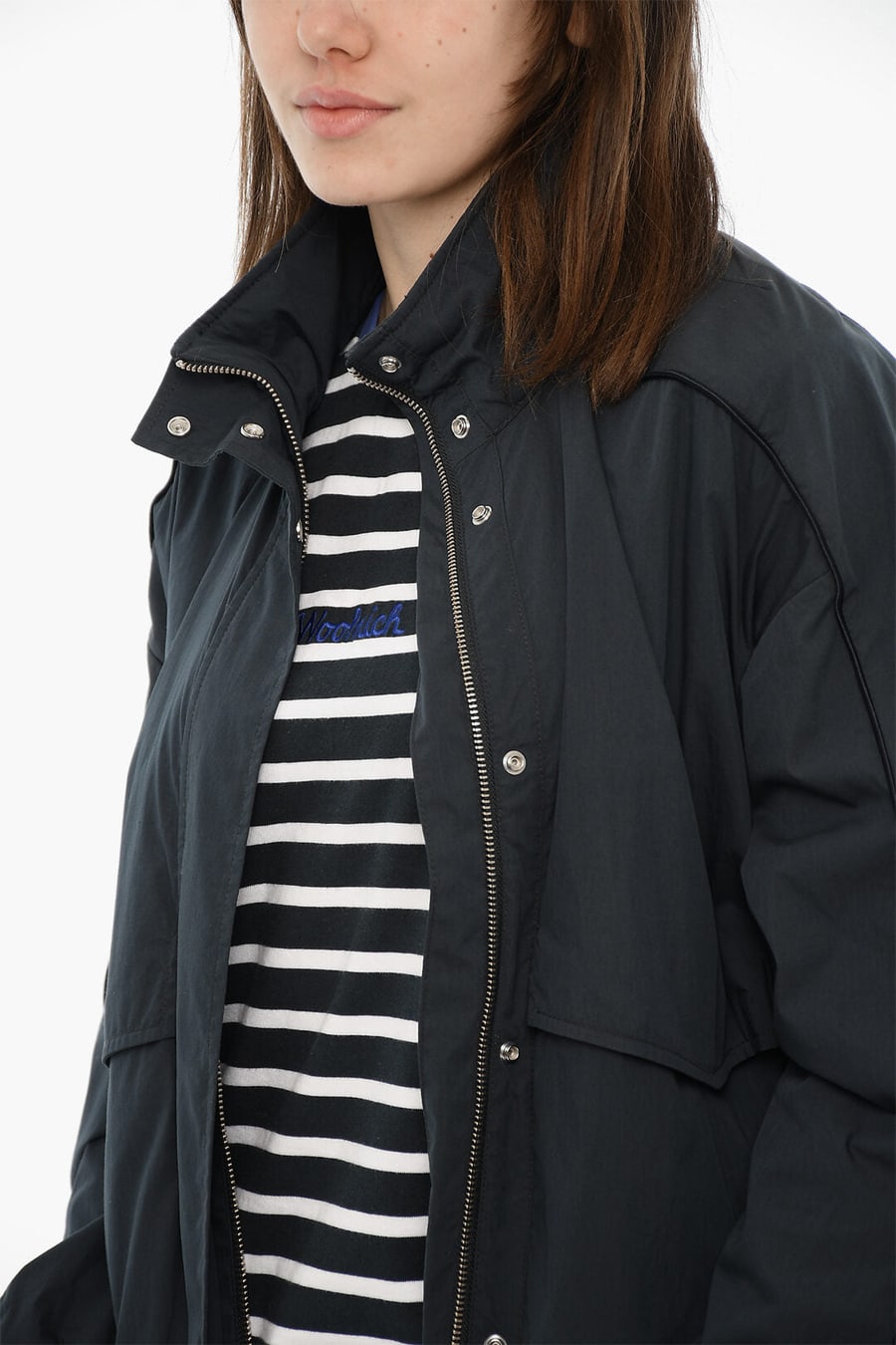 Woolrich 0201~Cotton-Blend Jacket KENDALL In Solid Color, view 3