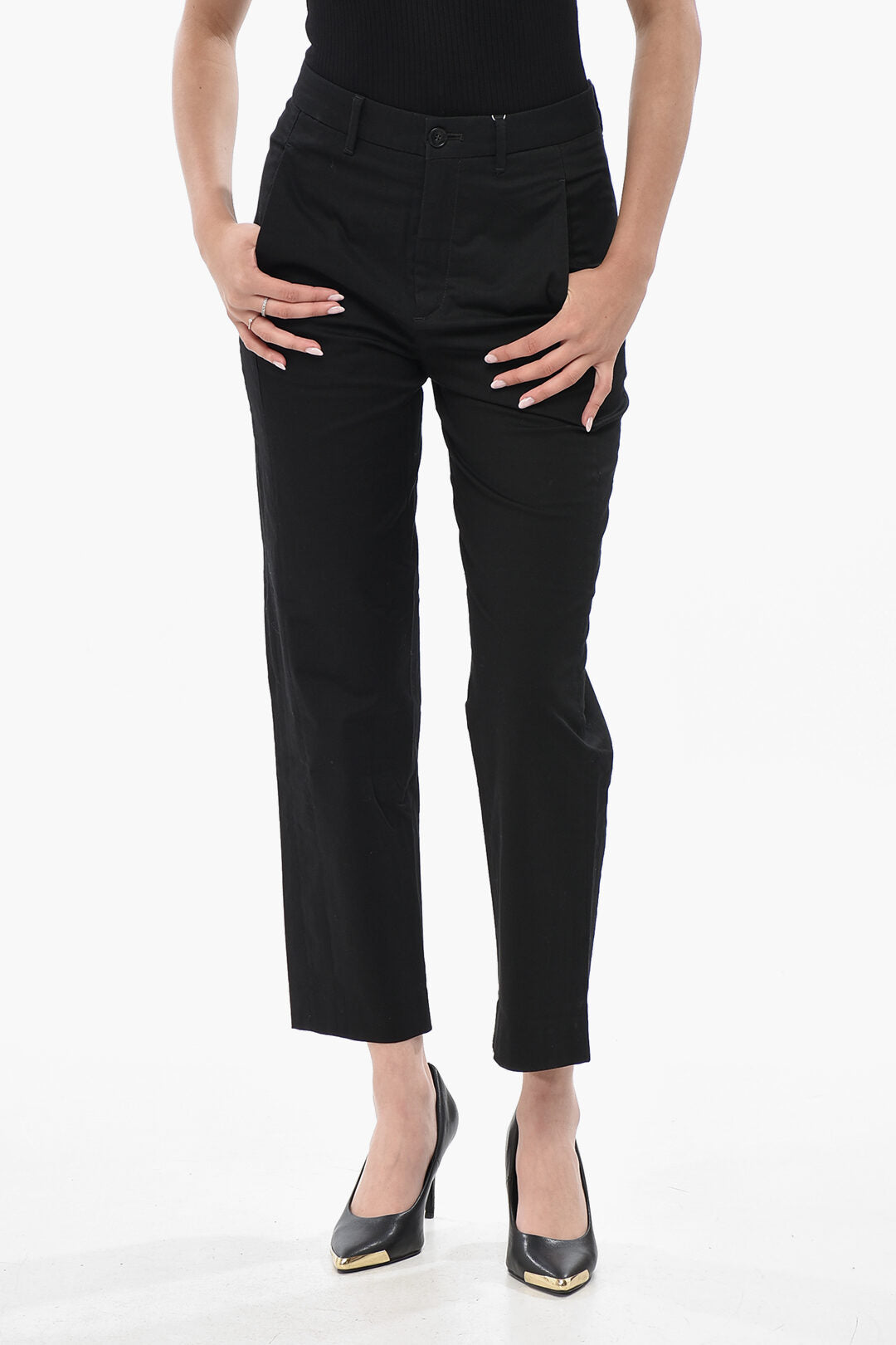 Woolrich 0201~Solid-Color Stretch Cotton Trousers