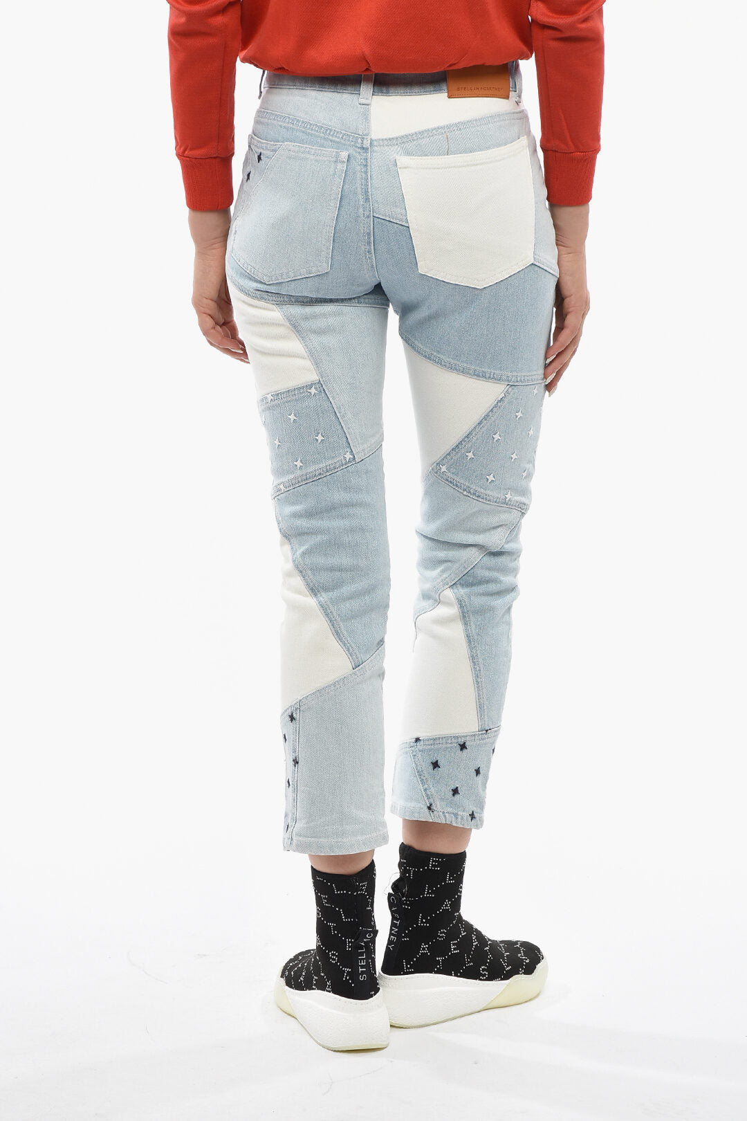 Stella McCartney 0405~Boyfriend Fit Stretch Denim Jeans with Embroidery 16cm, view 2
