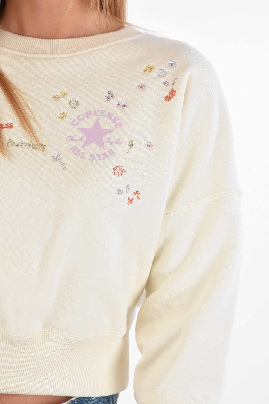 Converse 0405~Embroidered Crewneck Sweatshirt, view 3