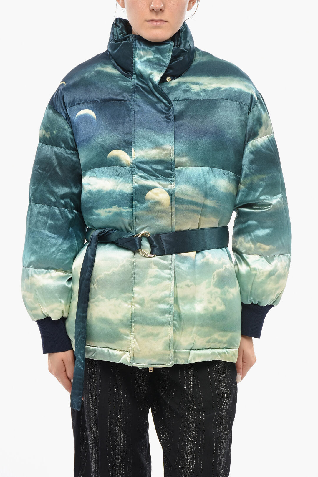 Stella McCartney 0405~Padded Jacket JOY with Pattern and Belt