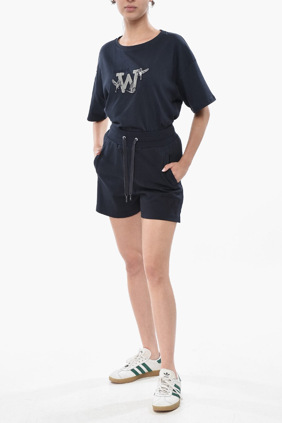 Woolrich 0405~Solid-Color Fleece Shorts, view 4