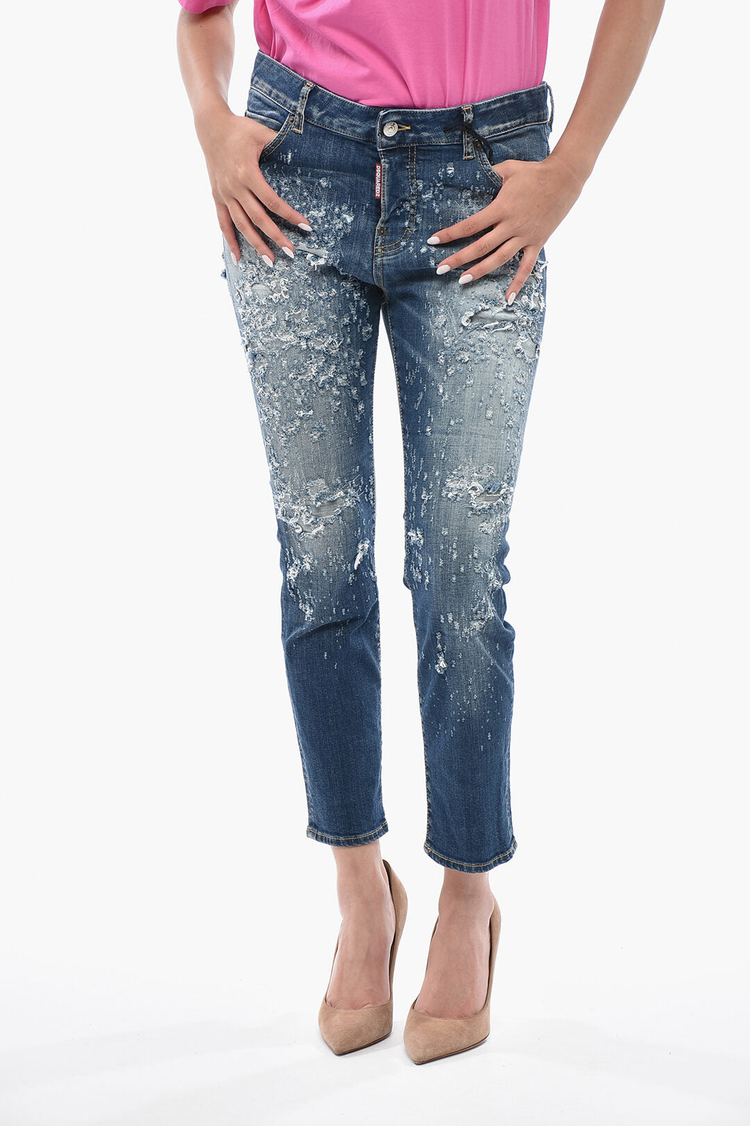 Dsquared2 0405~Straight Leg Jeans COOL GIRL Vintage Effect 14cm