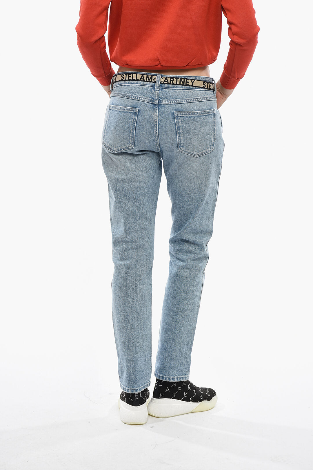Stella McCartney 0405~Straight-Leg Jeans With Industrial Logo Belt 17cm