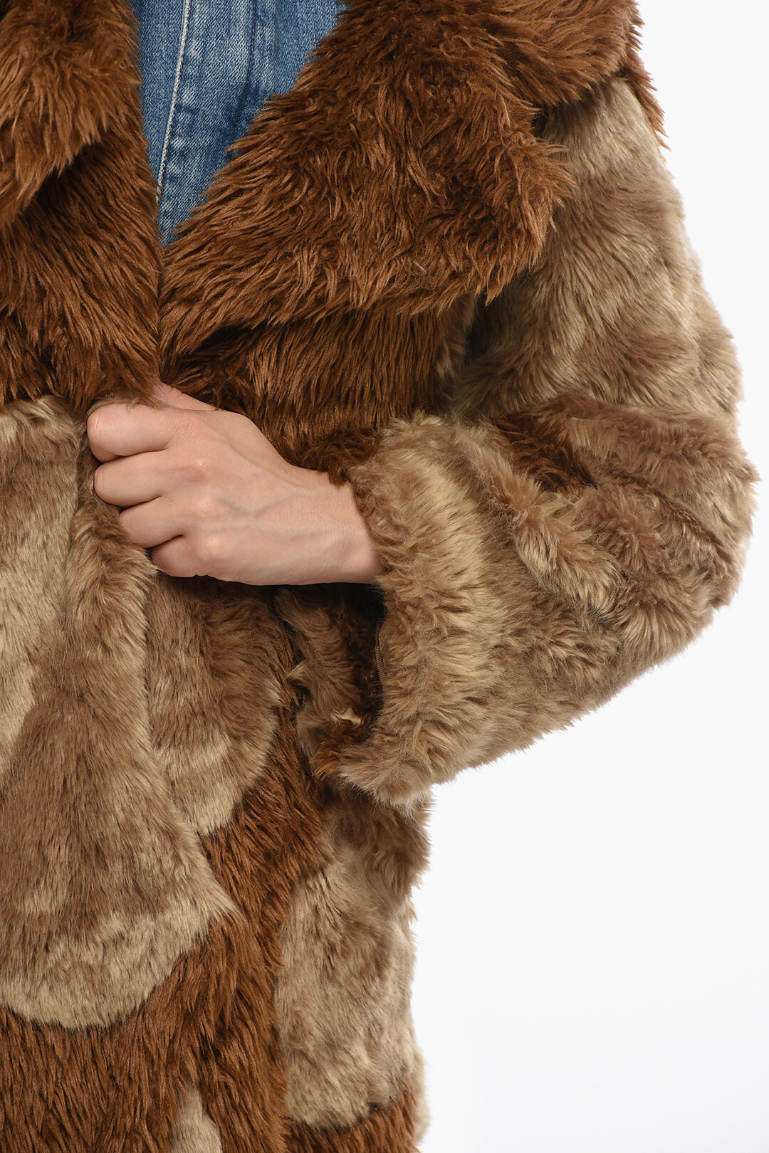 Stella McCartney 0405~Two-Tone Faux-Fur Coat ANA, view 2