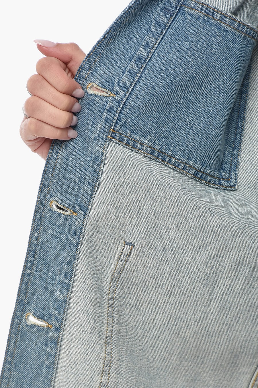Woolrich 0405~Utility Denim Jacket With Logo Buttons, view 5